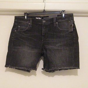 NWT Mossimo Target Low Rise Boyfriend Denim Cut Off Shorts 10 30 Black Jeans